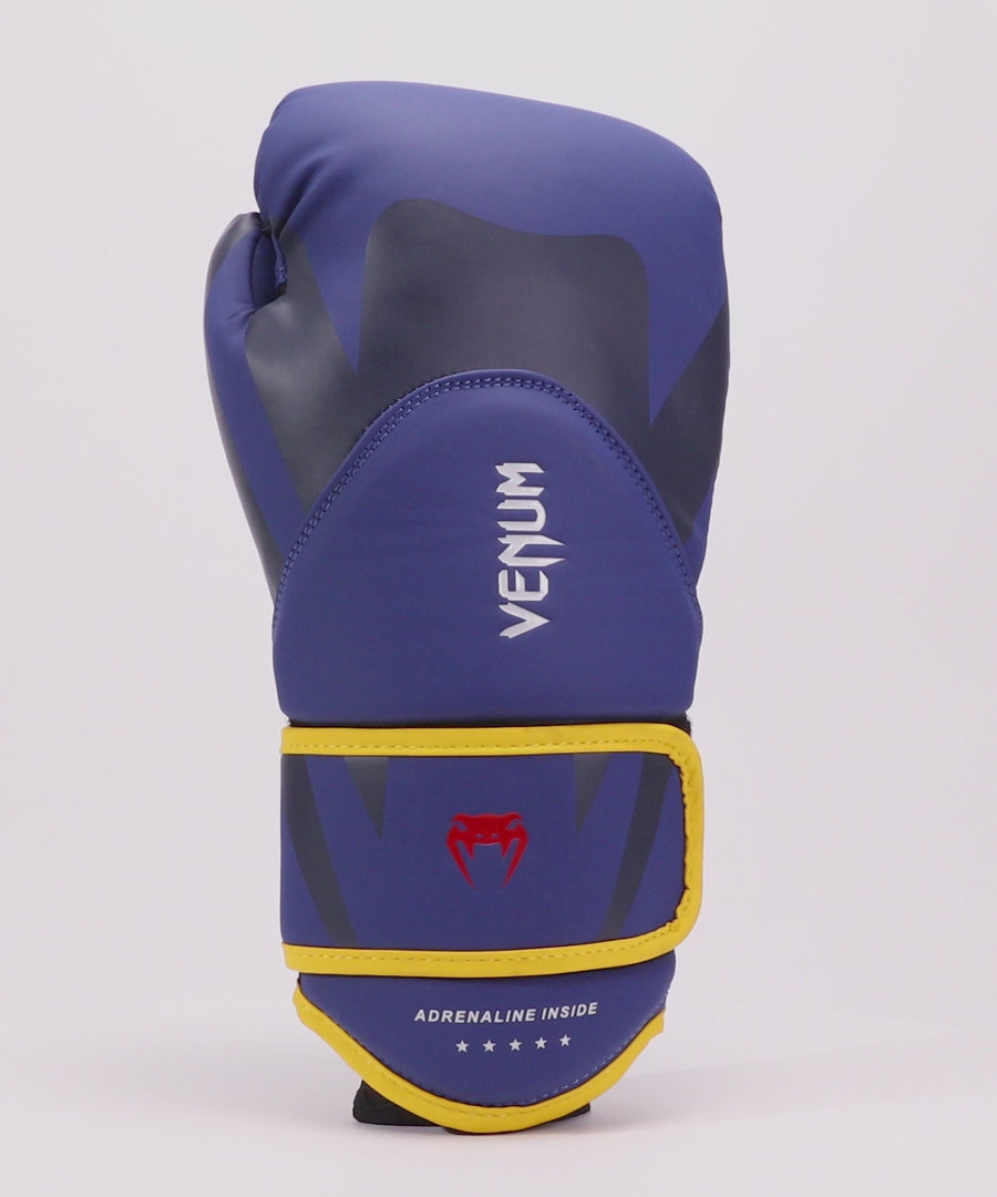 Venum Challenger 4.0 luvas de boxe azul/amarelo