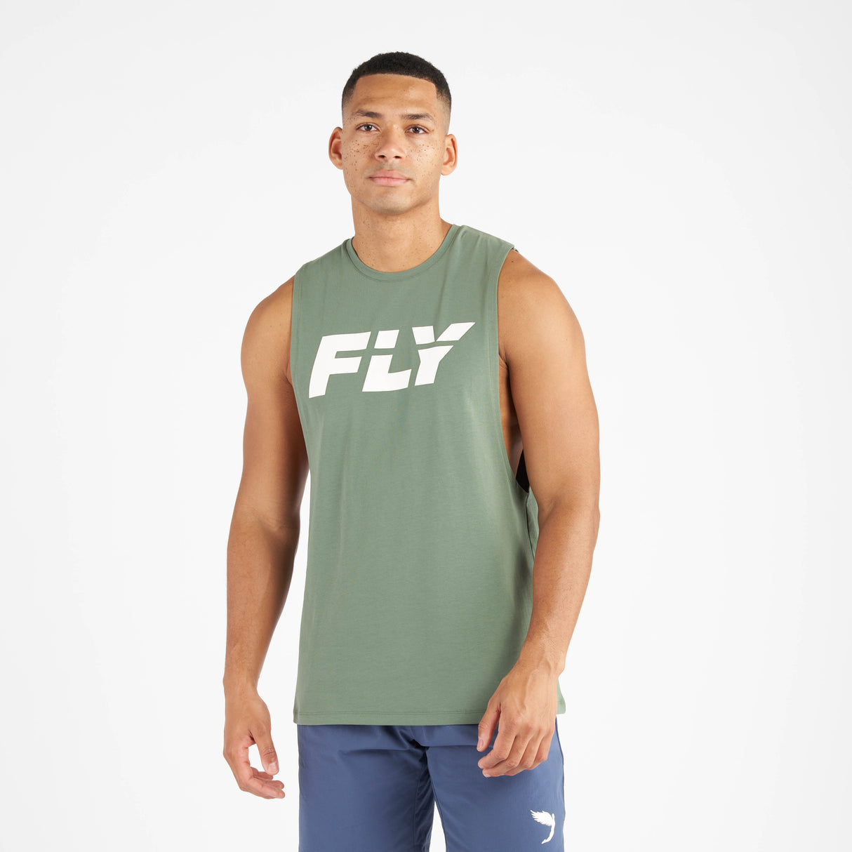 Fly Big Logo Tank Green