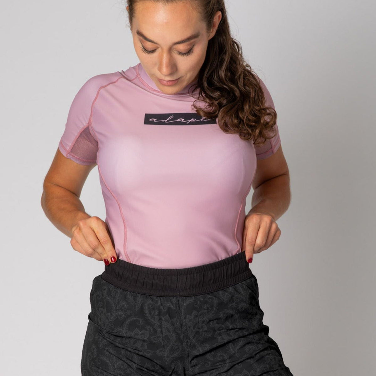 Adapt Jiu-Jitsu Womens Original Rash Guard Pink