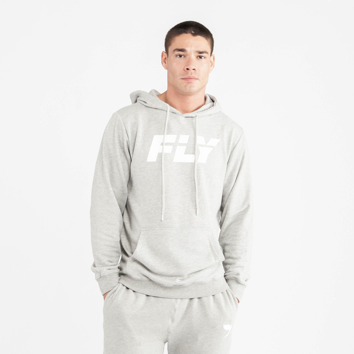 Fly Big Logo Hoodie Grey