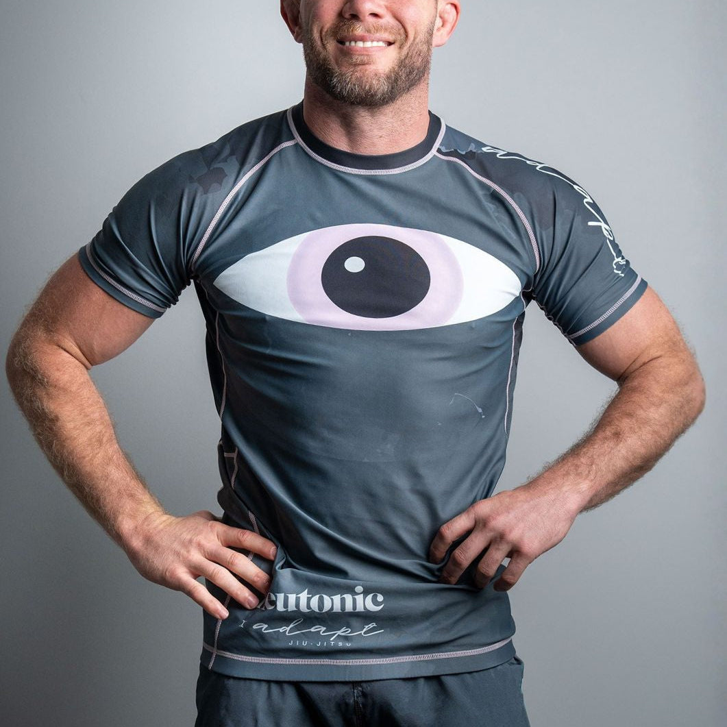 Adapt Jiu-Jitsu Mens Neutonic x Adapt Comp Team Rash Guard Gunmetal Grey