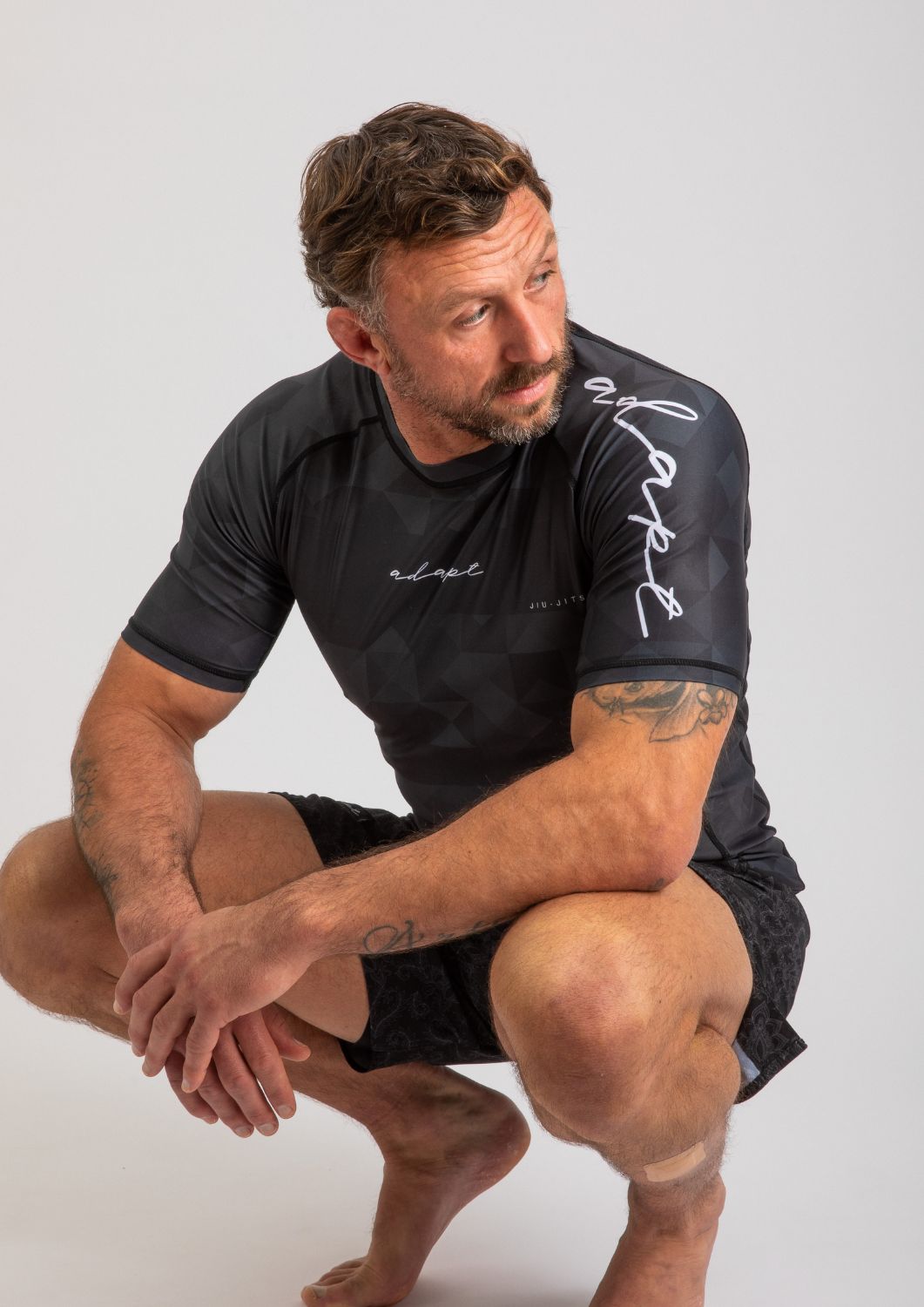 Adapt Jiu-Jitsu Mens Prism Rash Guard Black