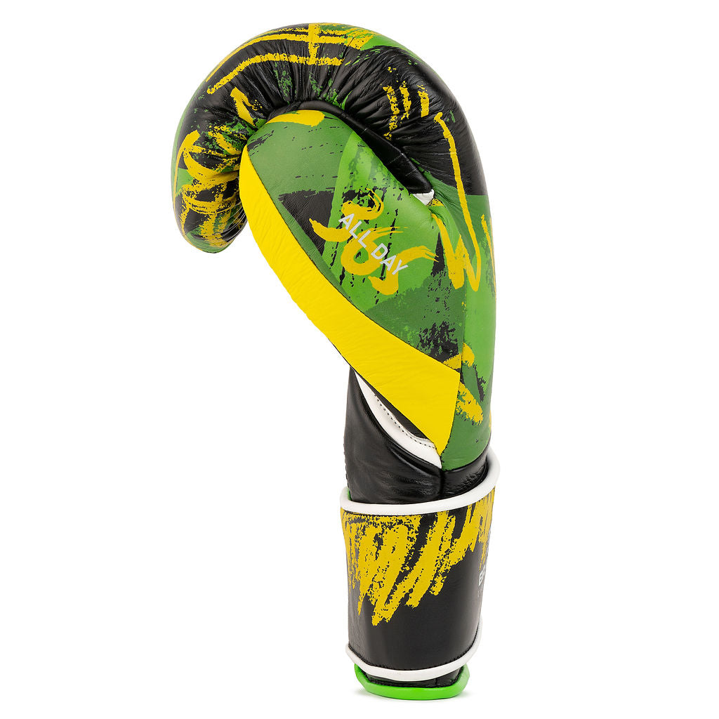Bravose Limited Edition 16oz Velcro Boxing Gloves 365 Series Green & Black