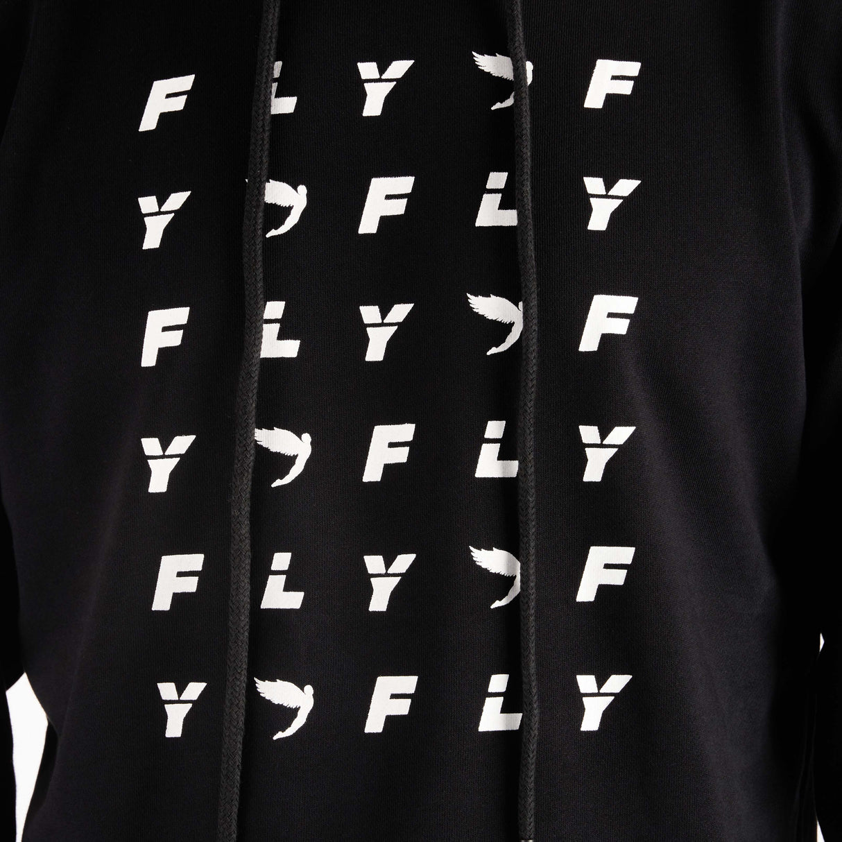 Fly Monogram Hoodie Black