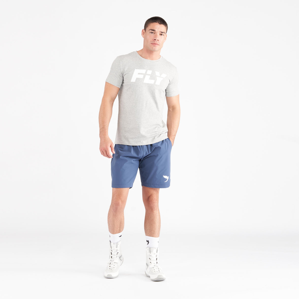 Fly Big Logo Tee Grey