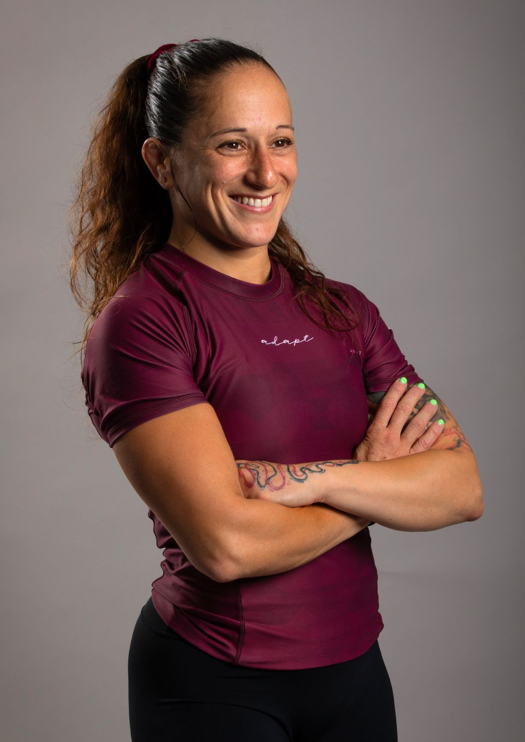 Adapt Jiu-Jitsu Womens Prism Rash Guard Maroon