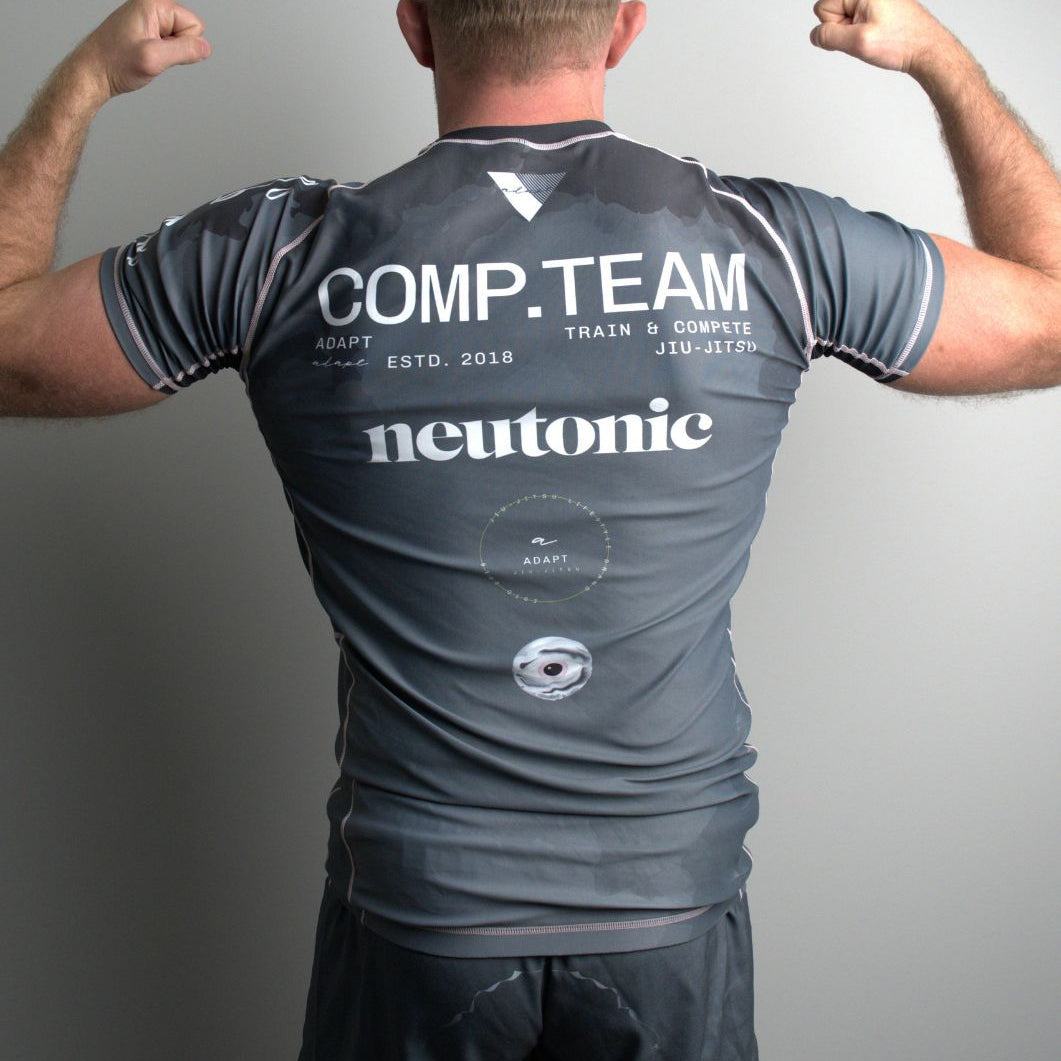 Adapt Jiu-Jitsu Mens Neutonic x Adapt Comp Team Rash Guard Gunmetal Grey
