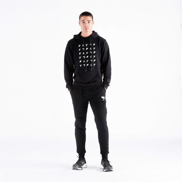 Fly Monogram Hoodie Black