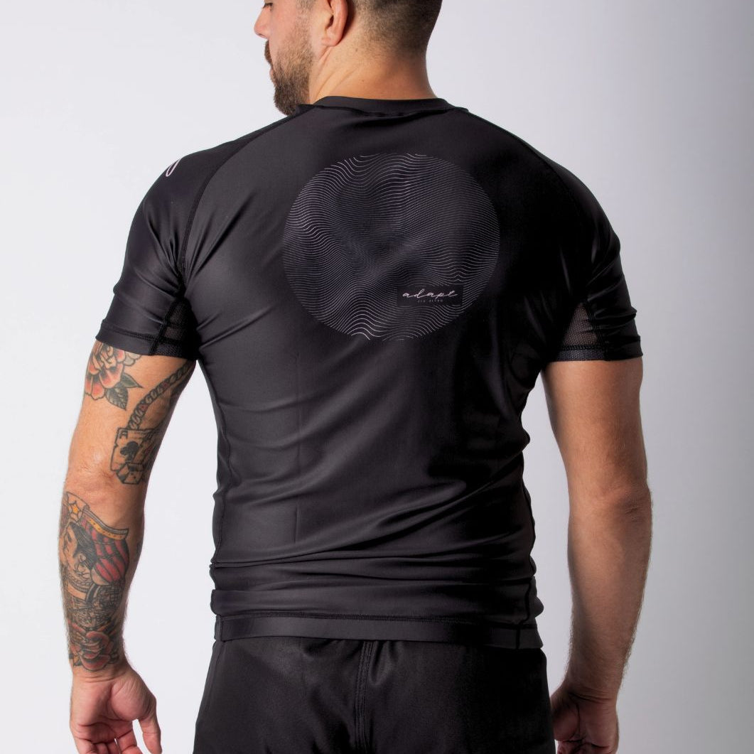 Adapt Jiu-Jitsu Mens Original Rash Guard Pink on Black