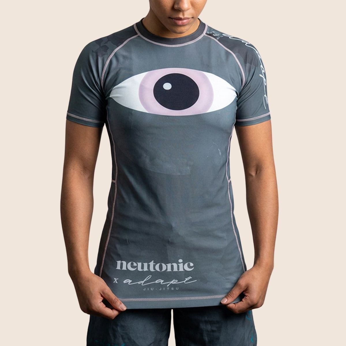 Adapt Jiu-Jitsu Womens Neutonic x Adapt Comp Team Rash Guard Gunmetal Grey
