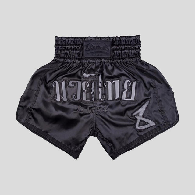 8 Weapons Bangkok Muay Thai Shorts Black/Black