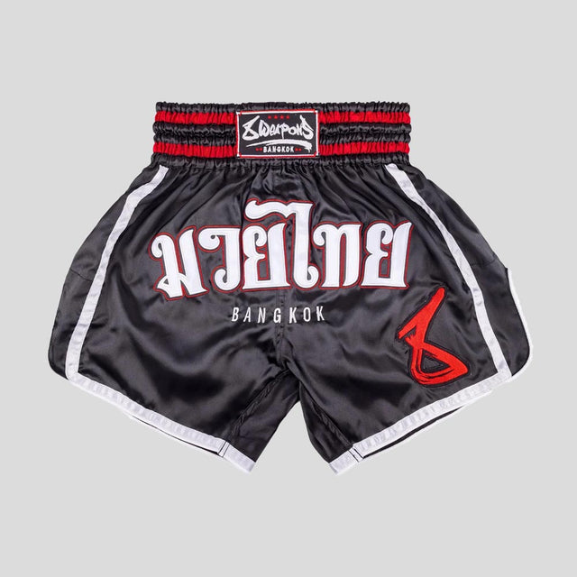 8 Weapons Bangkok Muay Thai Shorts Black/White