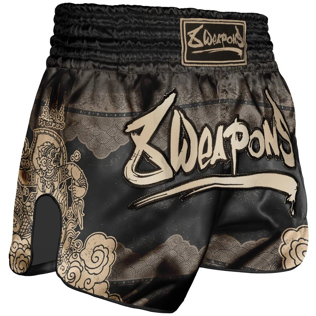 8 Weapons Hanuman Muay Thai Shorts Black/Gold