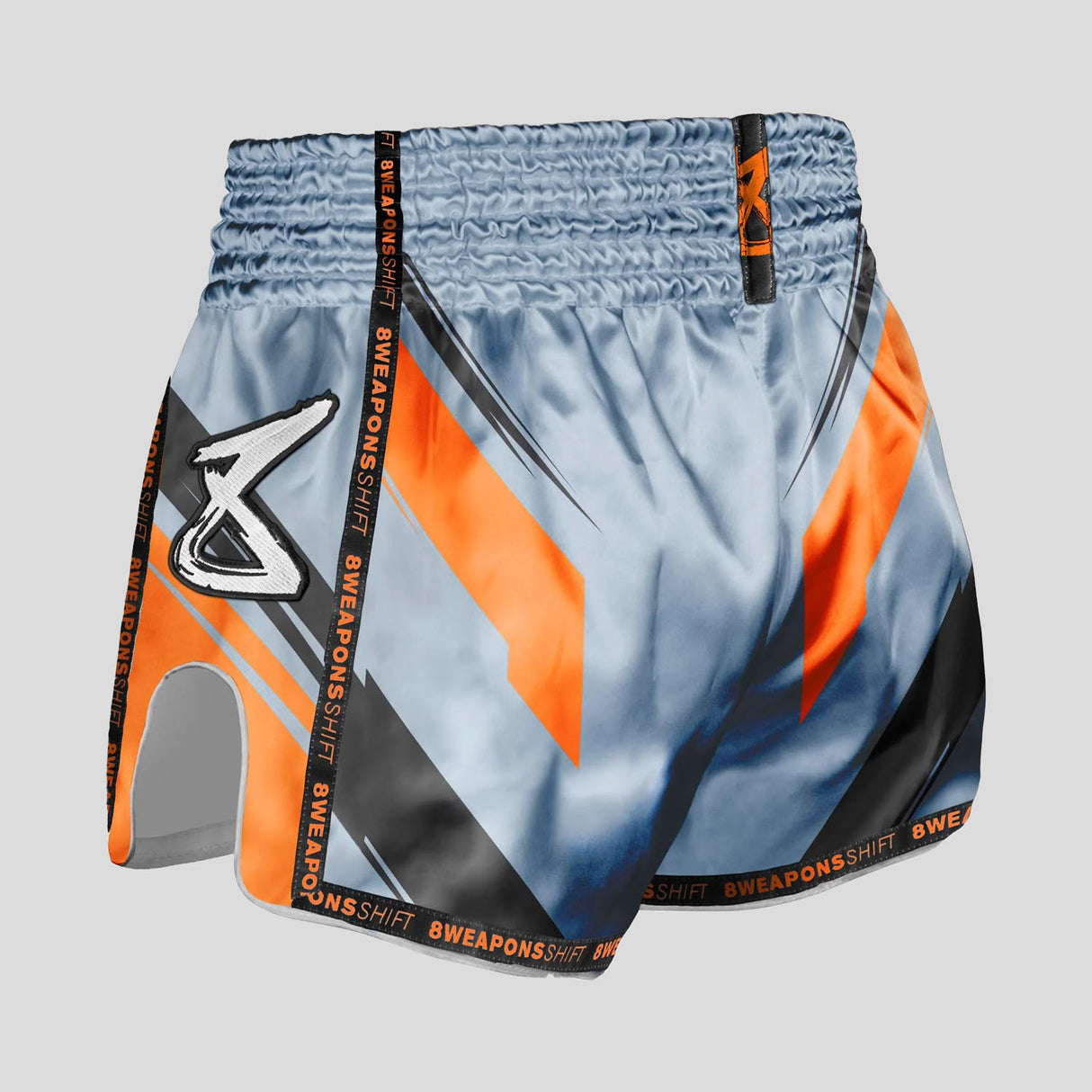 8 Weapons Shift Muay Thai Shorts Ice Grey/Orange