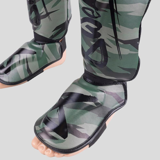 8 Weapons Unlimited 2.0 Shin Guards Woodland Camo