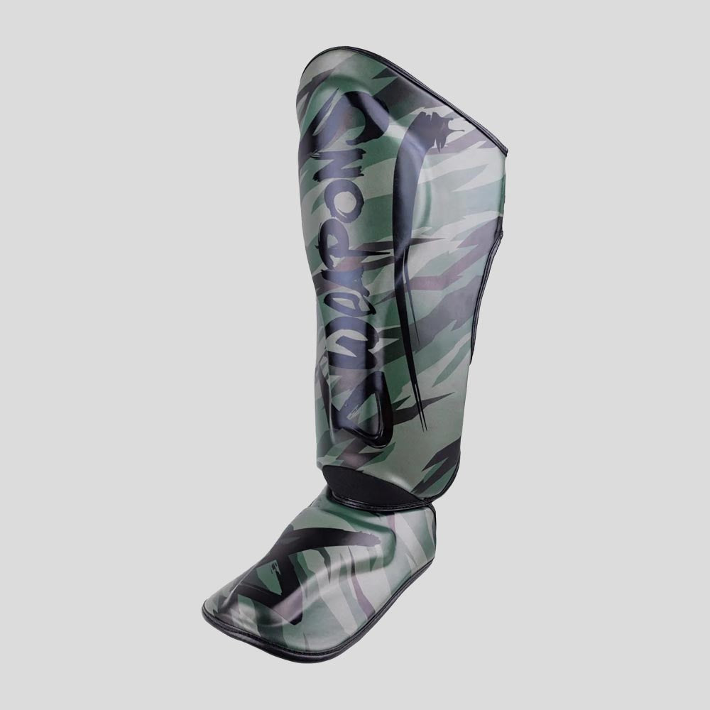 8 Weapons Unlimited 2.0 Shin Guards Woodland Camo