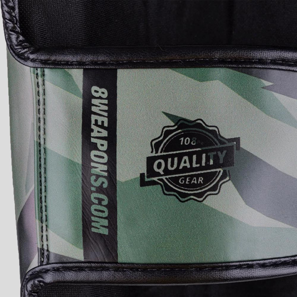 8 Weapons Unlimited 2.0 Shin Guards Woodland Camo