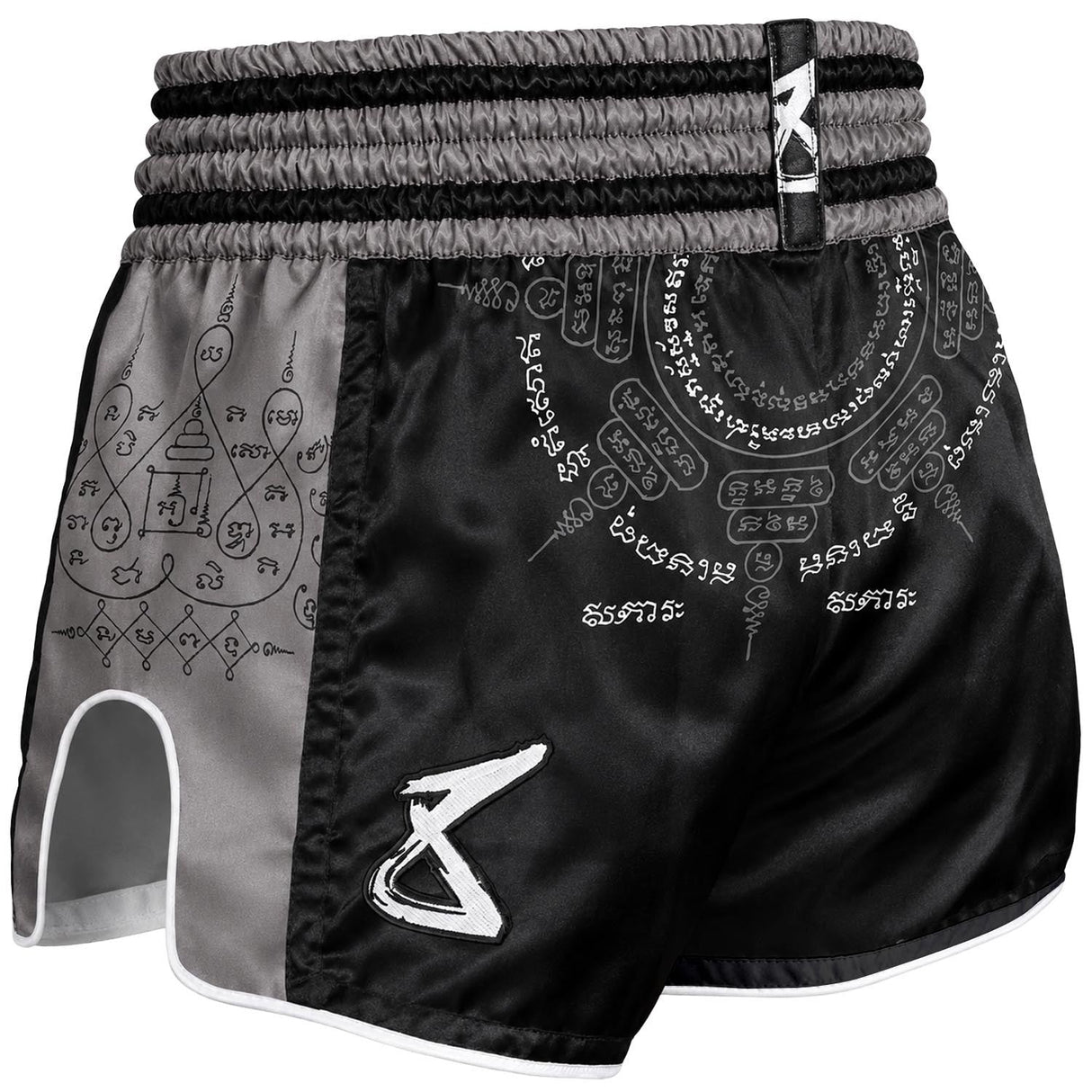 8 Weapons 8 Ways Yant 2.0 Muay Thai Shorts Black/Black - view 2