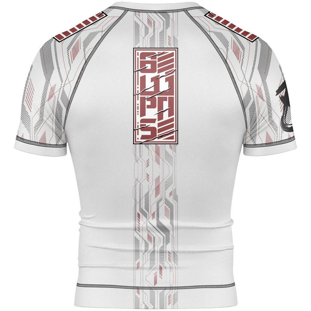 8 Weapons Samurai 2.0 Short Sleeve Rash Guard White/Red