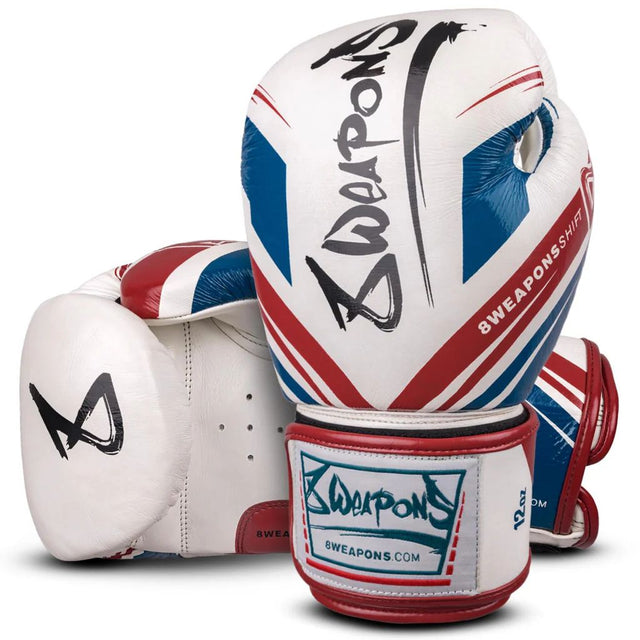 8 Weapons Shift Boxing Gloves White/Navy/Red