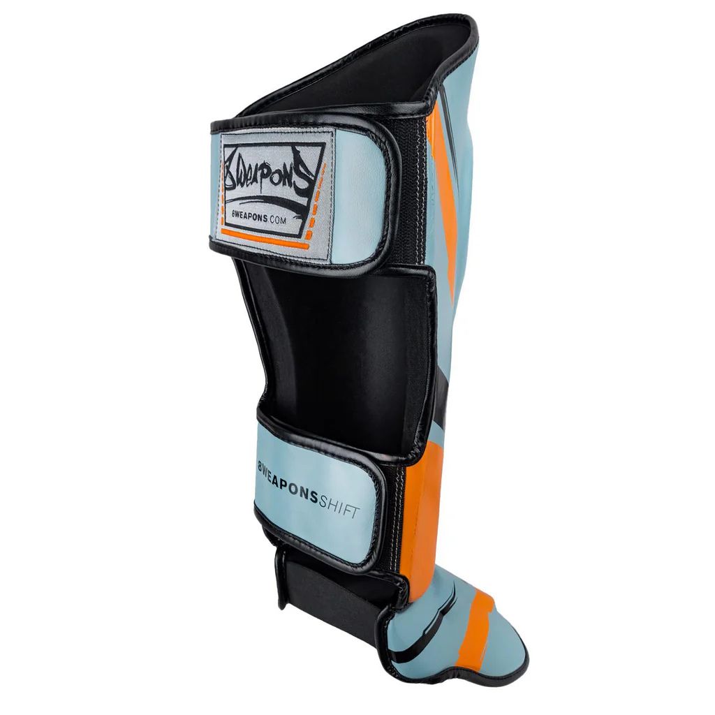 8 Weapons Verschiebung der Schienbeinwächter Eisgrau/Orange