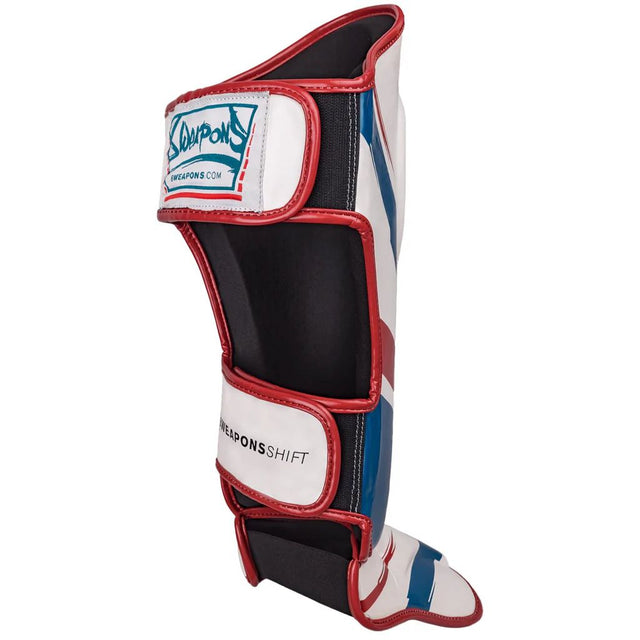 8 Weapons Shift Shin Guards White/Navy/Red
