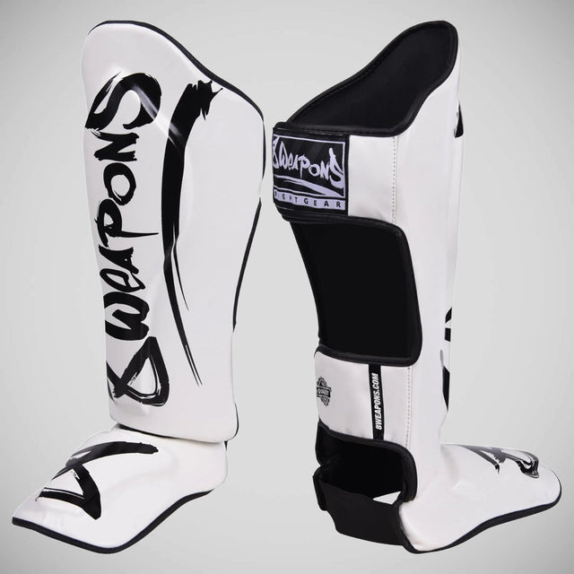8 Weapons Unlimited 2.0 Shin Guards White/Black