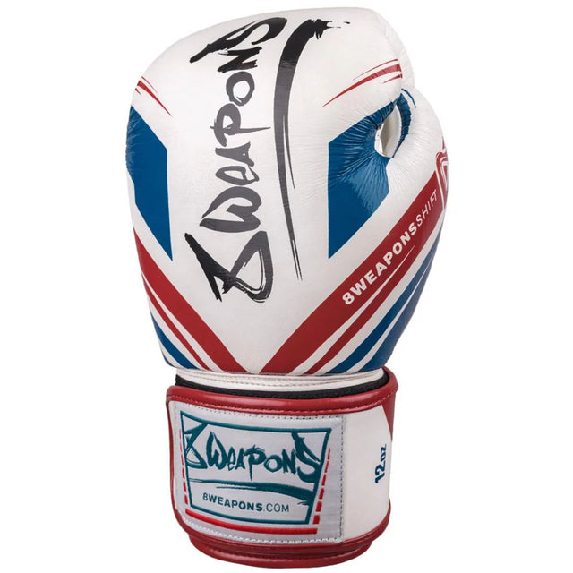 8 Weapons Shift Boxing Gloves White/Navy/Red