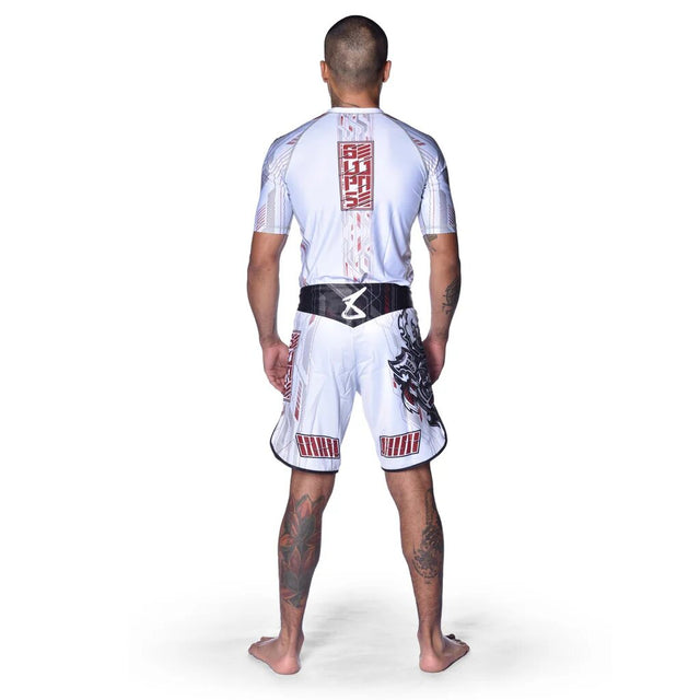 8 Weapons Samurai 2.0 Fight Shorts White/Red
