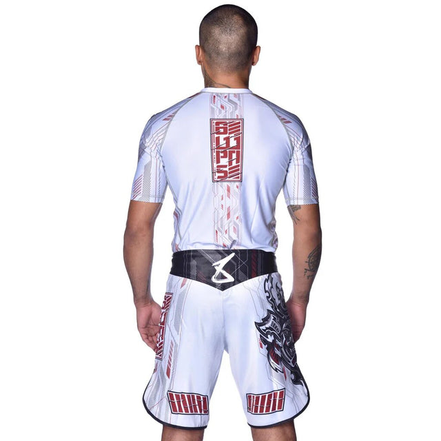 8 Weapons Samurai 2.0 Fight Shorts White/Red