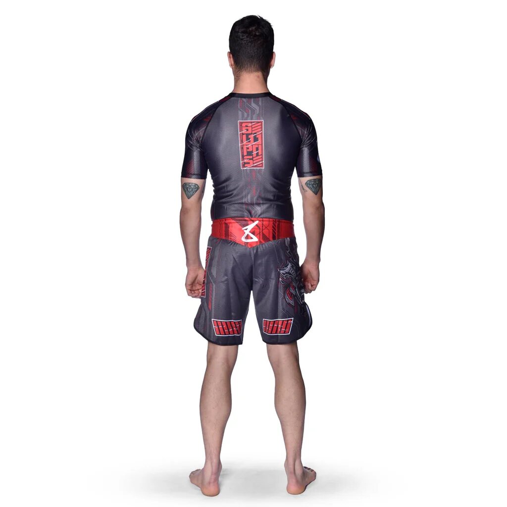 8 Weapons Samurai 2.0 Fight Shorts Black/Red