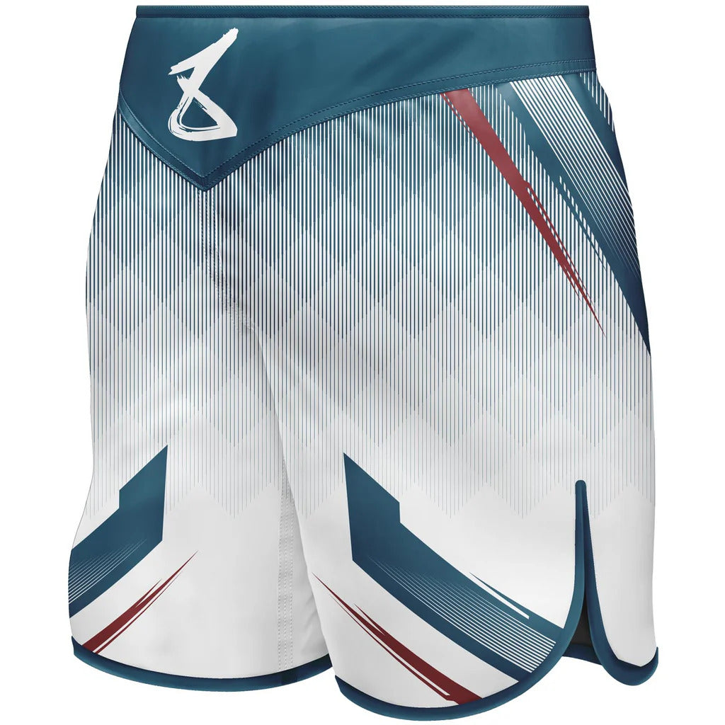 8 Weapons Shift Fight Shorts blanc / marine / rouge