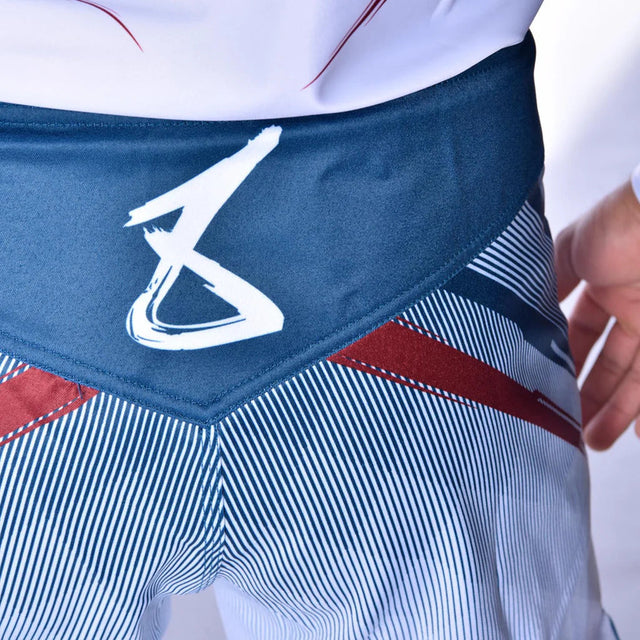 8 Weapons Shift Fight Shorts White/Navy/Red