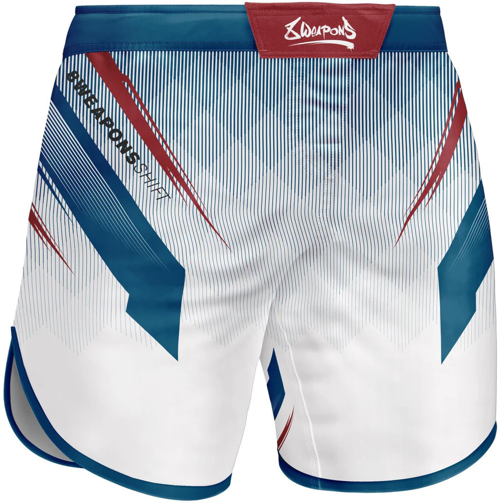 8 Weapons Shift Fight Shorts blanc / marine / rouge