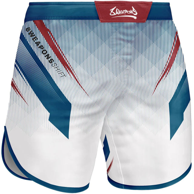 8 Weapons Shift Fight Shorts White/Navy/Red