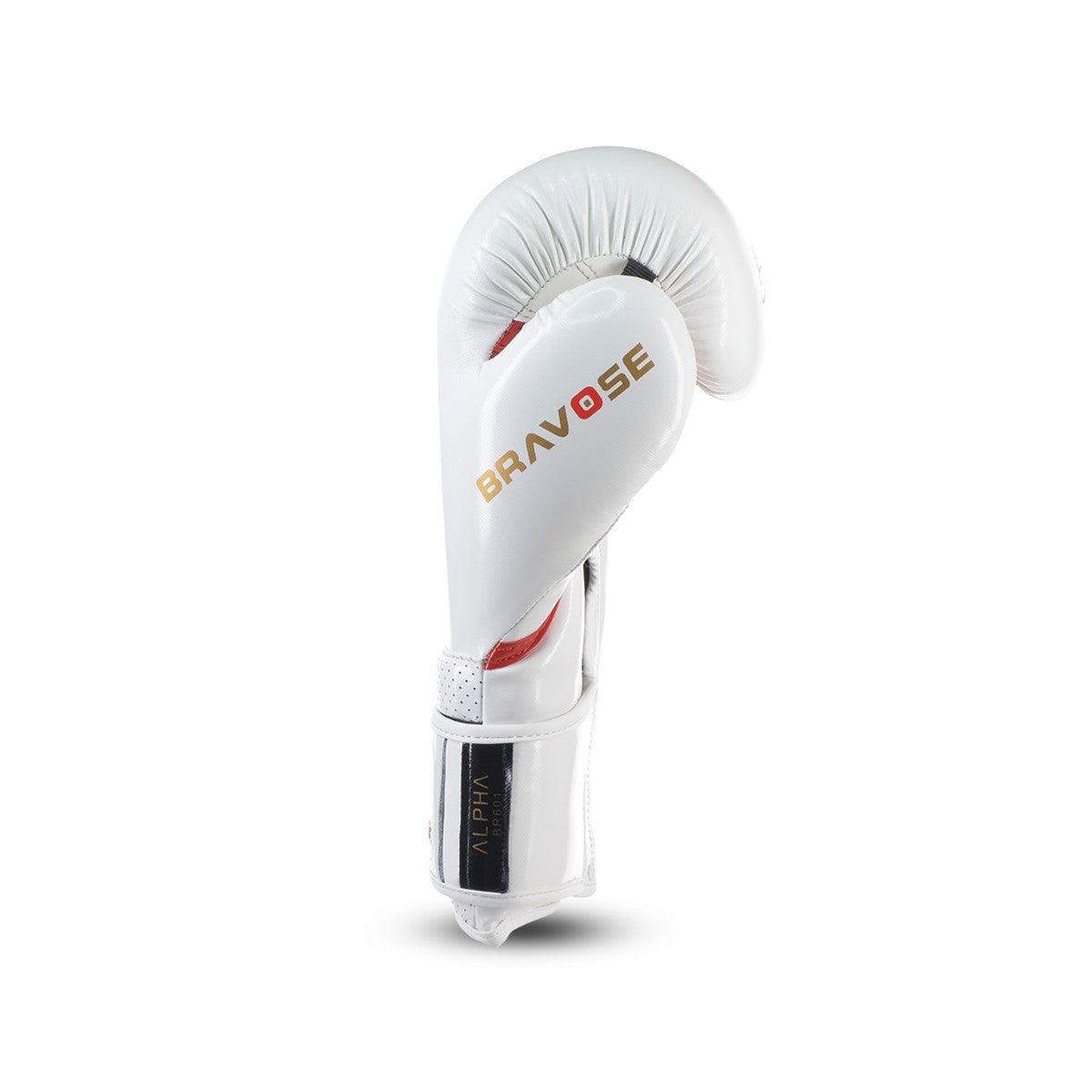 Bravose Alpha White & Red Boxing Gloves