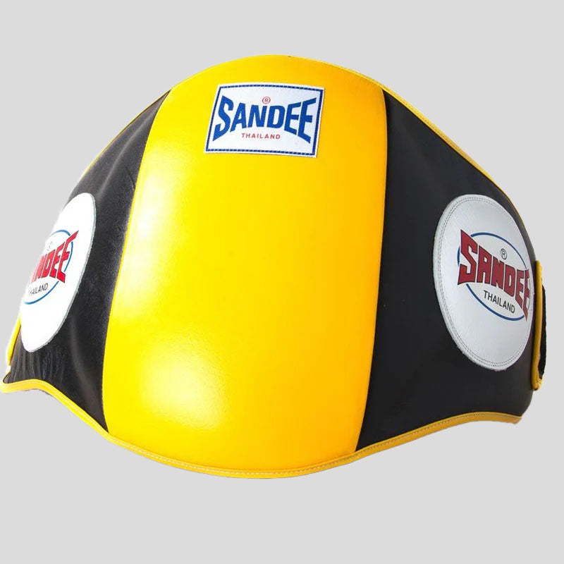 Sandee Leather Hook and Loop Fastening Belly Pad Black/Yellow