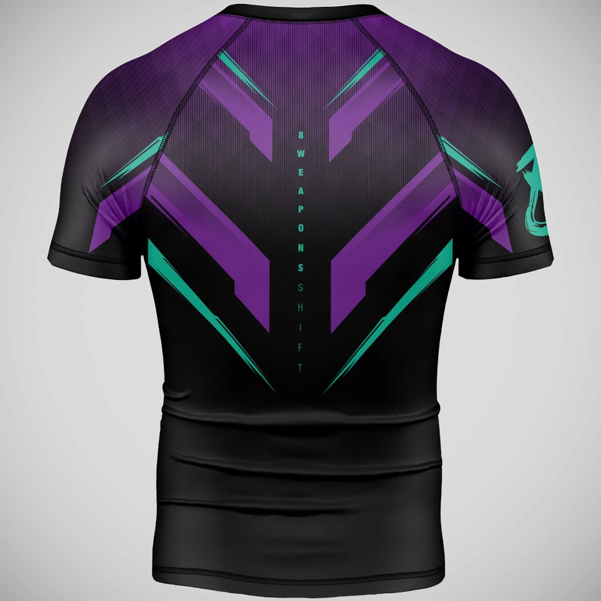 8 Weapons Shift Cyber Short Sleeve Rash Guard Black