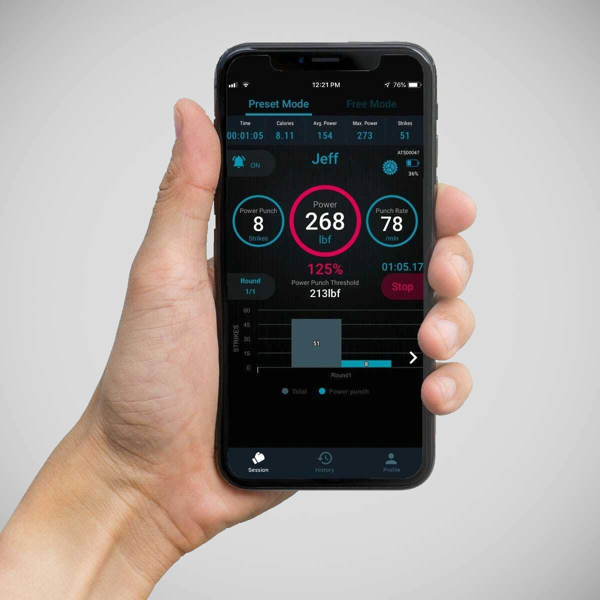 Senzor de pungă de antrenament aqua negru