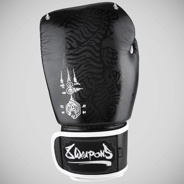 8 Weapons Sak Yant Big Tiger Boxing Gloves Black/Black