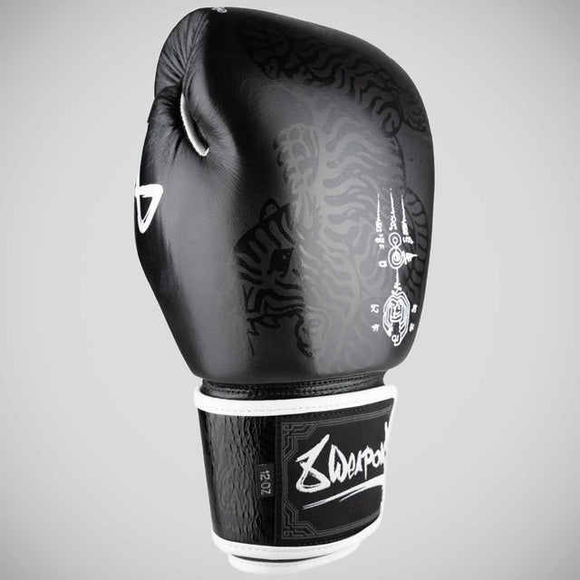 8 Weapons Sak Yant Big Tiger Boxing Gloves Black/Black