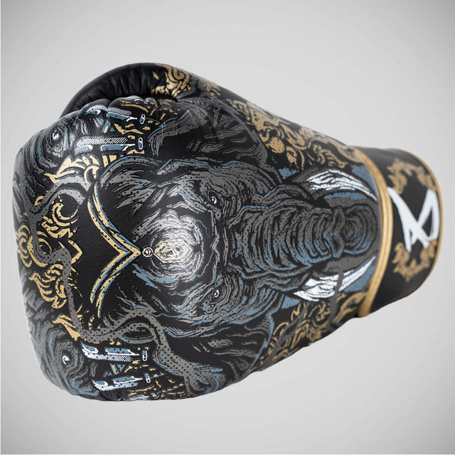 8 Weapons Three Elephants 2.0 Boxing Gloves Black/Gold