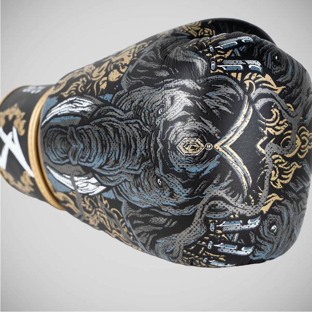 8 Weapons Three Elephants 2.0 Boxing Gloves Black/Gold
