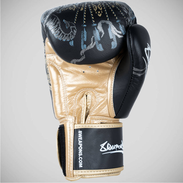 8 Weapons Three Elephants 2.0 Boxing Gloves Black/Gold