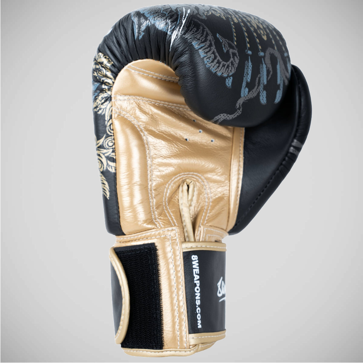 8 Armas três elefantes 2.0 luvas de boxe preto/dourado