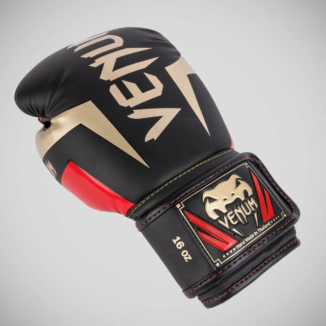 Venum Elite Boxing Gloves Black/Gold/Red