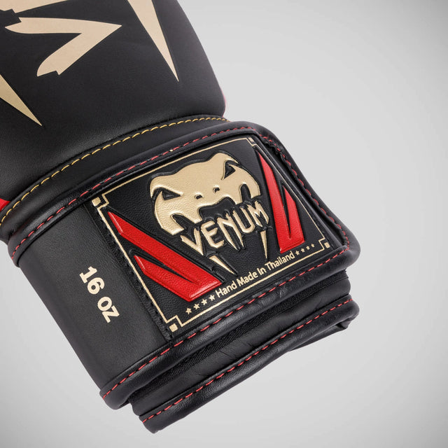 Venum Elite Boxing Gloves Black/Gold/Red