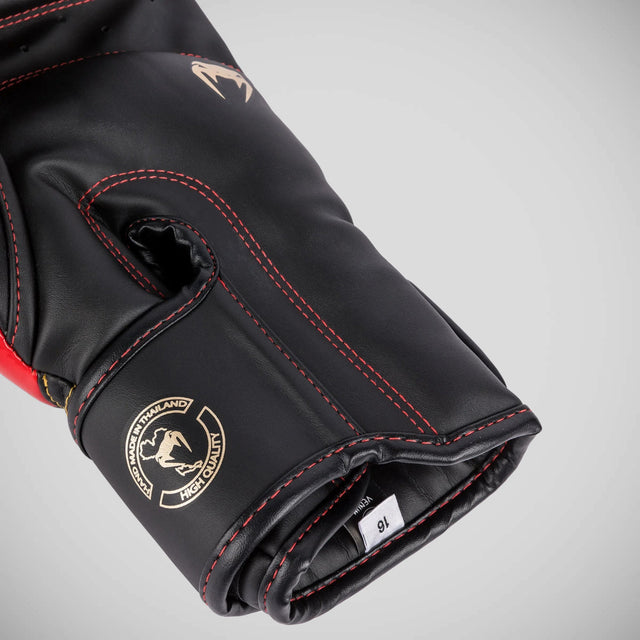 Venum Elite Boxing Gloves Black/Gold/Red