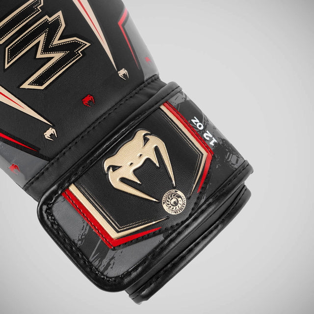 Venum Elite Evo Boxing Gloves Black/Gold/Red
