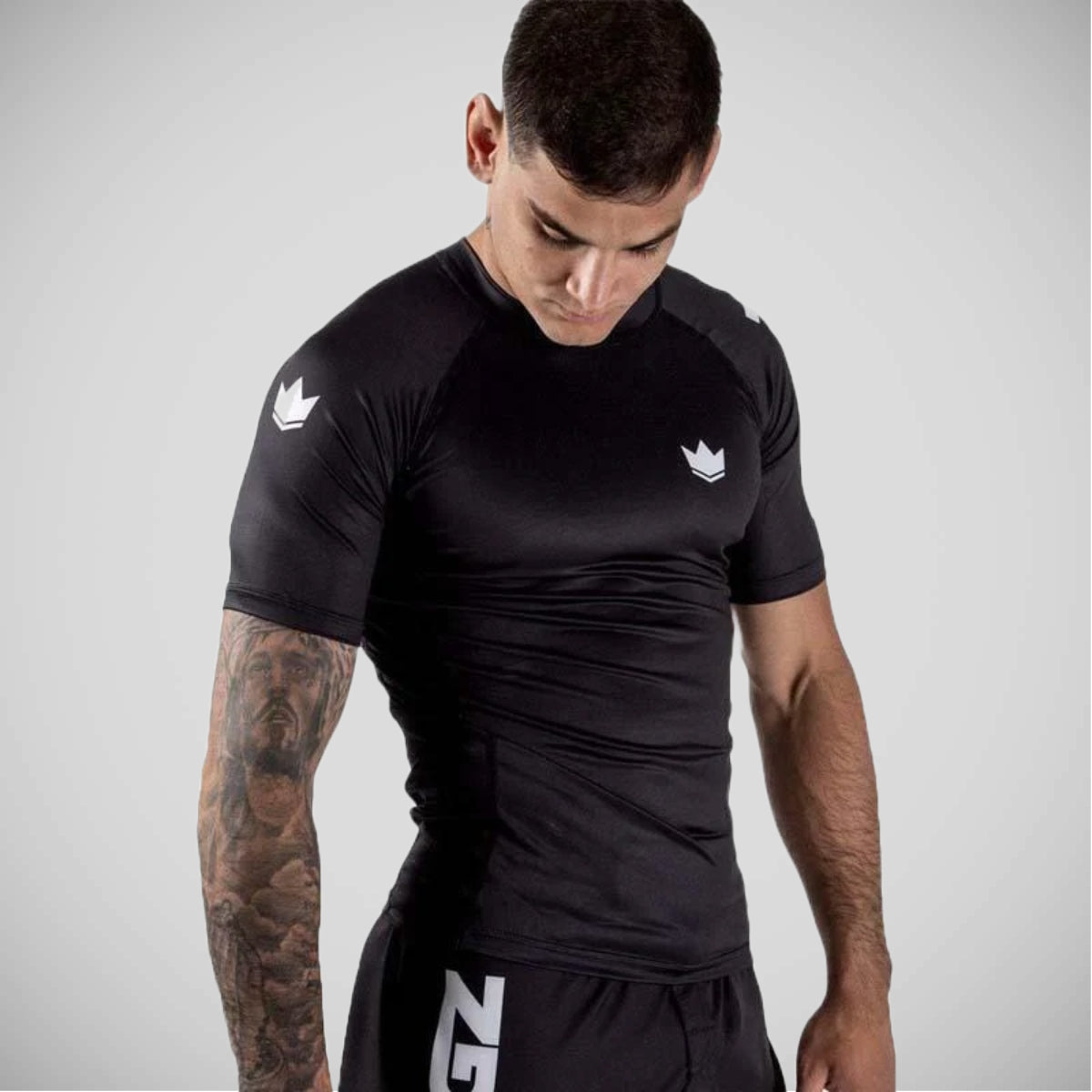 Kingz Kore Rash Guard z krótkim rękawem w kolorze czarnym